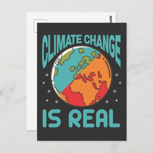 Klimaatverandering is een echte redding van de pla briefkaart (Voorkant / Achterkant)