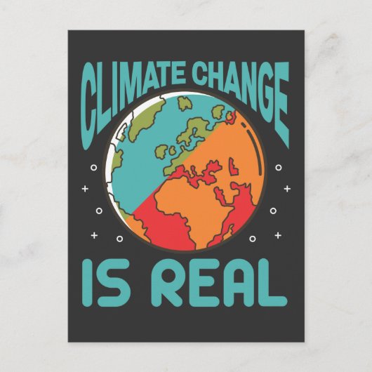 Klimaatverandering is een echte redding van de pla briefkaart (Voorkant)