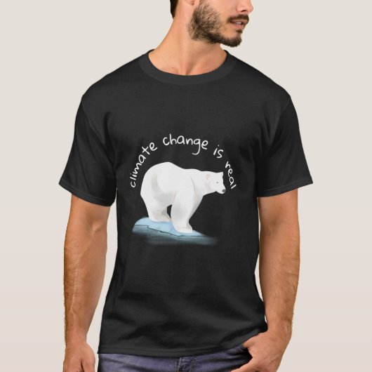 Klimaatverandering is een echte wereldwijde opwarm t-shirt (Voorkant)