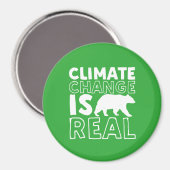 Klimaatverandering is een reëel Beer van de opwarm Magneet (Voorkant / Achterkant)