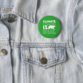 Klimaatverandering is een reëel Beer van de opwarm Ronde Button 5,7 Cm (In situ)
