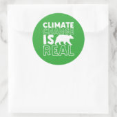 Klimaatverandering is een reëel Beer van de opwarm Ronde Sticker (Tas)