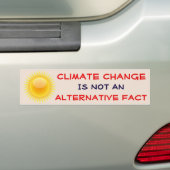 "Klimaatverandering is geen alternatief feit" Bumpersticker (Op auto)