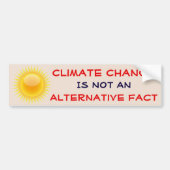 "Klimaatverandering is geen alternatief feit" Bumpersticker (Voorkant)