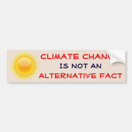 "Klimaatverandering is geen alternatief feit" Bumpersticker