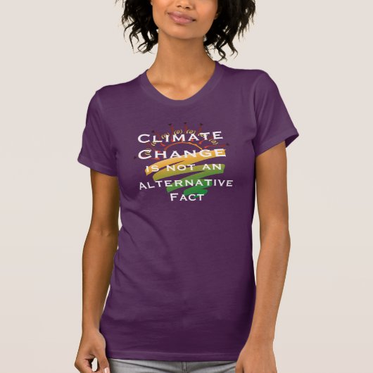 "Klimaatverandering is geen alternatief feit" T-shirt (Voorkant)