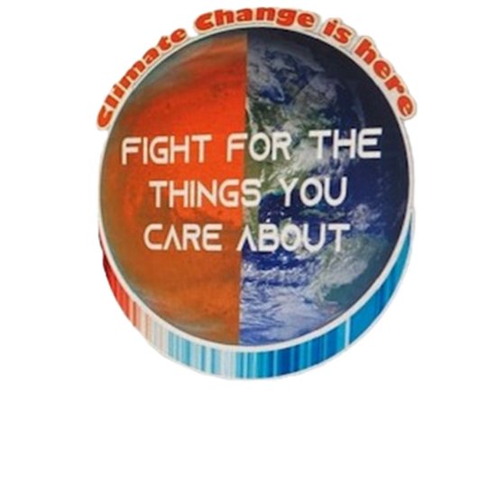 Klimaatverandering is hier button flesopener