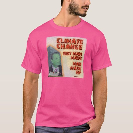 Klimaatverandering is Man T-shirt (Voorkant)