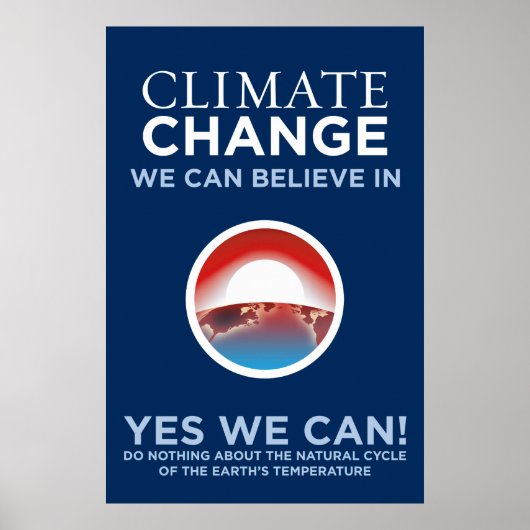 Klimaatverandering - Ja, we kunnen Obama Parody Po Poster (Voorkant)