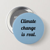 Klimaatverandering: Lichtblauwe knop Ronde Button 7,6 Cm (Voorkant /achterkant)
