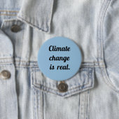 Klimaatverandering: Lichtblauwe knop Ronde Button 7,6 Cm (In situ)