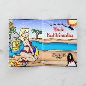 Klimaatverandering met kerst feestdagen kaart (Binnen)