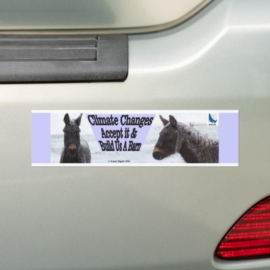 Klimaatverandering - modules in de sneeuwbumper bumpersticker (Op auto)