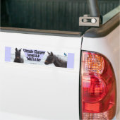 Klimaatverandering - modules in de sneeuwbumper bumpersticker (Op Truck)