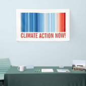 Klimaatverandering nu! Opwarmingsstrips Spandoek (Beurs)