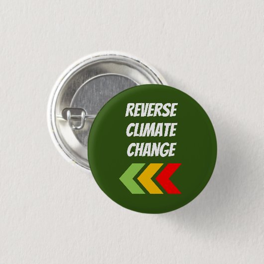 "klimaatverandering omkeren" ronde button 3,2 cm (Voorkant /achterkant)