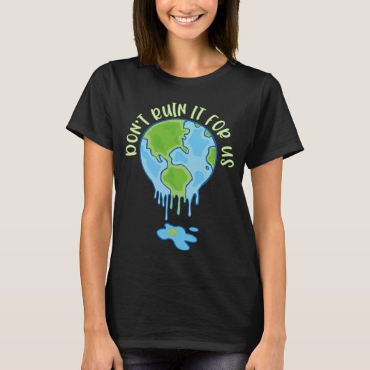 Klimaatverandering Opwarming van de aarde Groot Ki T-shirt (Voorkant)