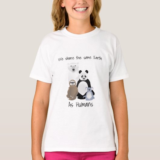 Klimaatverandering Polar Beer, Luiaard, Panda, Koa T-shirt (Voorkant)