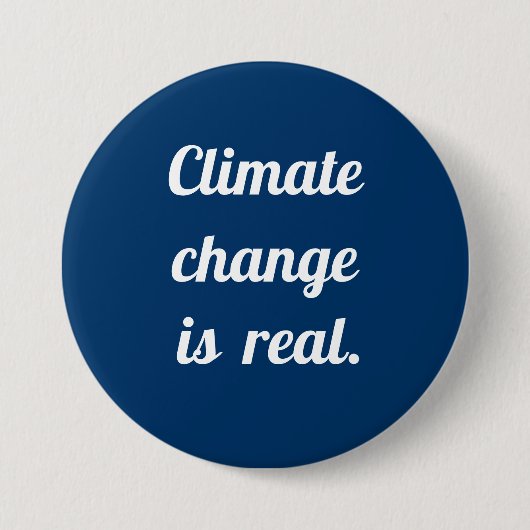 Klimaatverandering: Prussian Blue-knop Ronde Button 7,6 Cm (Voorkant)