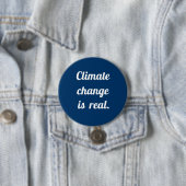 Klimaatverandering: Prussian Blue-knop Ronde Button 7,6 Cm (In situ)