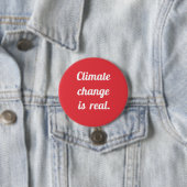 Klimaatverandering: Rode knop Ronde Button 7,6 Cm (In situ)