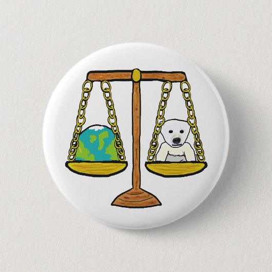 Klimaatverandering Ronde Button 5,7 Cm (Voorkant)