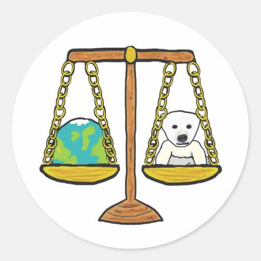 Klimaatverandering Ronde Sticker (Voorkant)