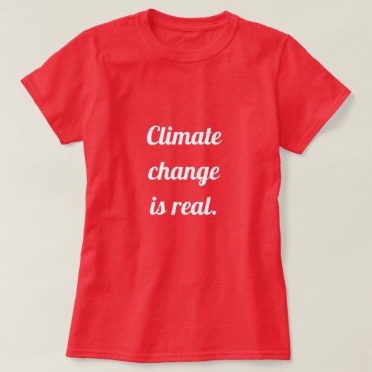 Klimaatverandering: Rood T-shirt (Design voorkant)