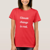 Klimaatverandering: Rood T-shirt (Voorkant)