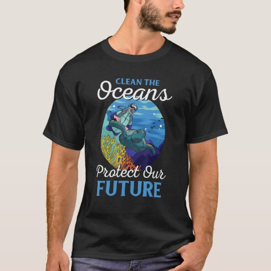 Klimaatverandering schoner de oceanen beschermen o t-shirt (Voorkant)