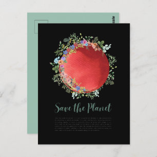 Klimaatverandering sparen de planeet, dag van de a briefkaart