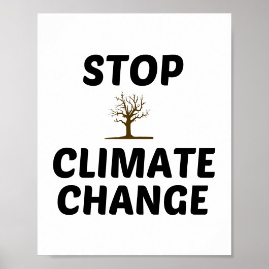 KLIMAATVERANDERING STOP POSTER (Voorkant)