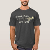 Klimaatverandering tegengaan Antissocialisme Fossi T-shirt (Voorkant)