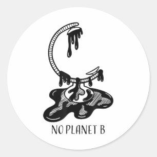 Klimaatverandering tegengaan - milieubeschermingss ronde sticker
