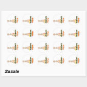 klimaatverandering twee ronde sticker (Vel)