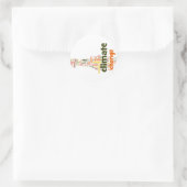 klimaatverandering twee ronde sticker (Tas)