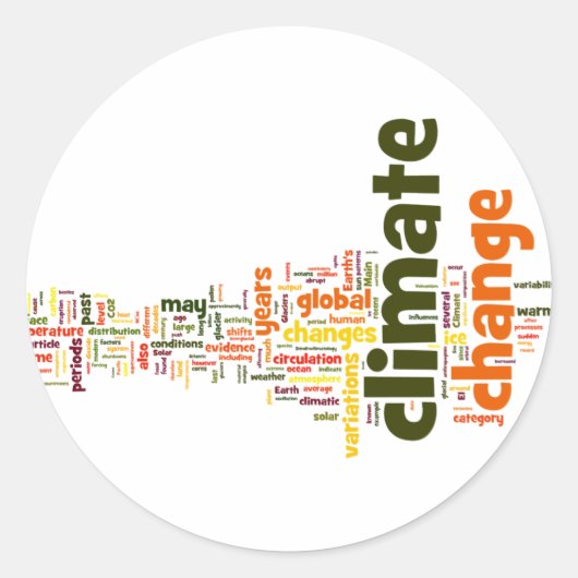 klimaatverandering twee ronde sticker (Voorkant)