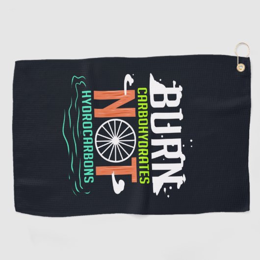 Klimaatverandering Verbrand koolhydraten Niet Kool Golfhanddoek (Horizontaal)