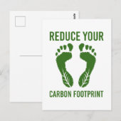 Klimaatverandering Verminder je CO2-voetafdruk Briefkaart (Voorkant / Achterkant)