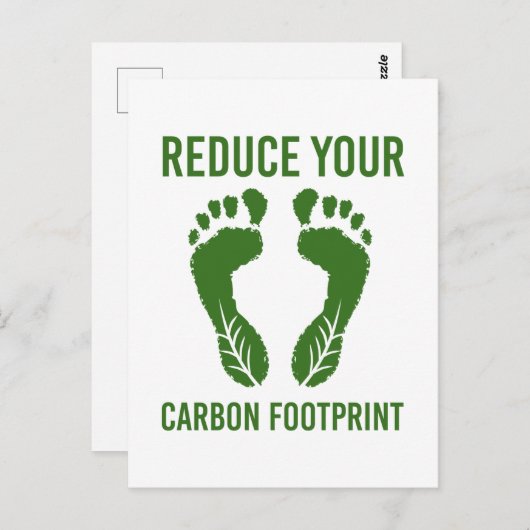 Klimaatverandering Verminder je CO2-voetafdruk Briefkaart (Voorkant / Achterkant)