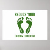 Klimaatverandering Verminder je CO2-voetafdruk Poster (Voorkant)