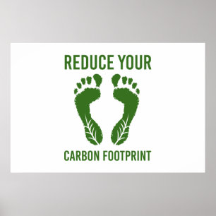 Klimaatverandering Verminder je CO2-voetafdruk Poster