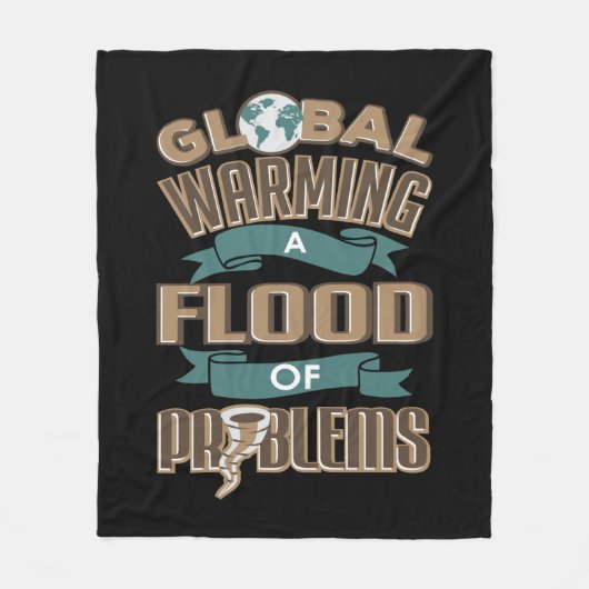 Klimaatverandering Wereldwijde opwarming Overvloed Fleece Deken (Voorkant)