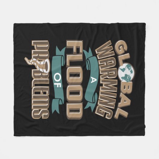 Klimaatverandering Wereldwijde opwarming Overvloed Fleece Deken (Voorkant (Horizontaal))