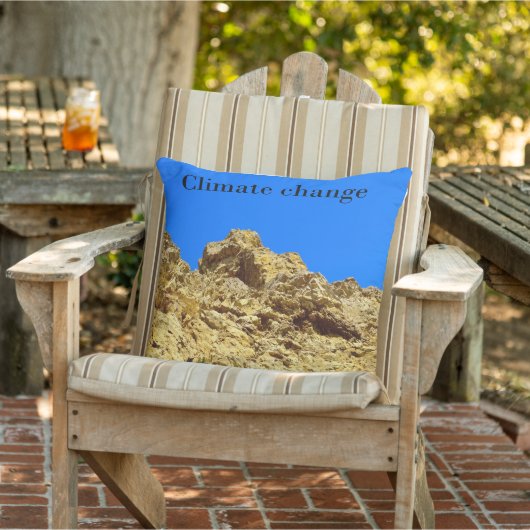 Klimaatverandering zorgt voor het milieu buitenkussen (Stoel)