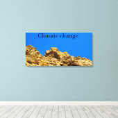 Klimaatverandering zorgt voor het milieu canvas afdruk (Insitu (Houten vloer))