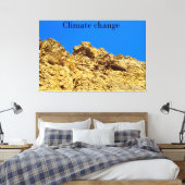 Klimaatverandering zorgt voor het milieu canvas afdruk (Insitu (Slaapkamer))