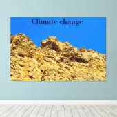 Klimaatverandering zorgt voor het milieu canvas afdruk (Insitu (Houten vloer))