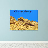 Klimaatverandering zorgt voor het milieu canvas afdruk (Insitu (Houten vloer))