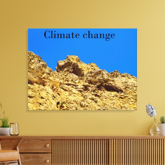 Klimaatverandering zorgt voor het milieu canvas afdruk (Insitu (Woonkamer))